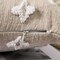 Set of 2 Decorative Throw Pillow Covers Rhombic Jacquard Pillowcase Soft Square Cushion Case for Couch Sofa Bed Bedroom Living Room, 18x18 Inch, Beige